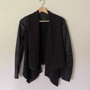 Blank NYC mixed material leather jacket